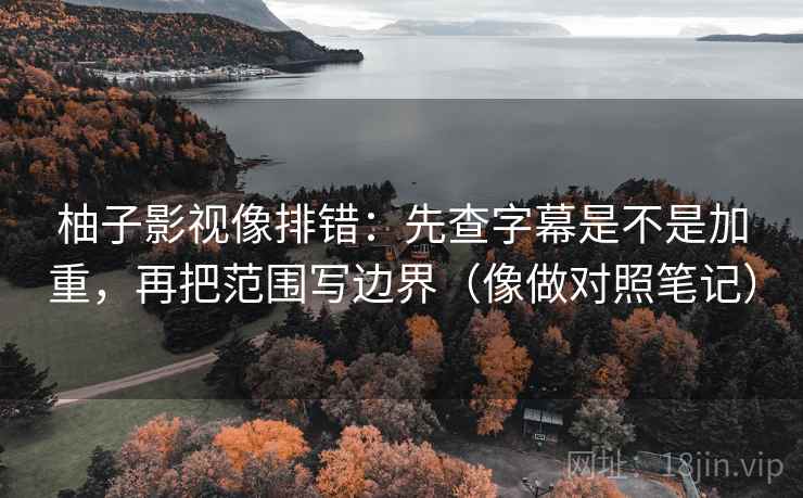 柚子影视像排错:先查字幕是不是加重,再把范围写边界(像做对照笔记)